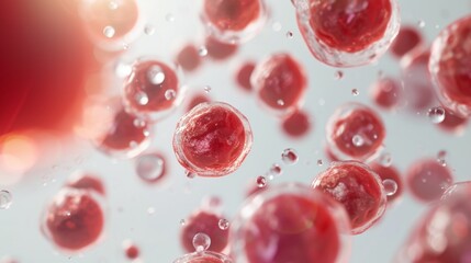 red cells medical science blood floating abstract health biology concept