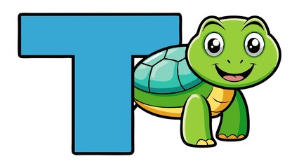 Fototapeta premium tortoise with a letter