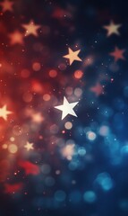 blurred background of sparkling Bengal fire sparklers with bokeh lights on American theme, for veteran's day. May day, Labor day and memorial day and 4th july