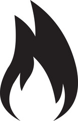 Fire flame flat icon. Bonfire silhouette logotype. Burning fire flame icon isolated on transparent background. Campfire element vector illustration.