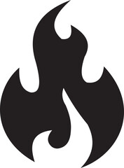 Fire flame flat icon. Bonfire silhouette logotype. Burning fire flame icon isolated on transparent background. Campfire element vector illustration.