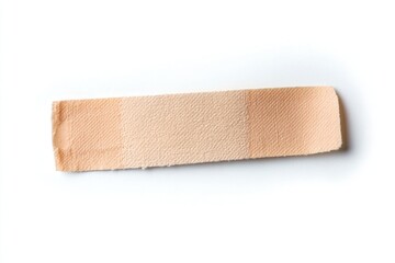 A clean bandaid bandage, perfectly shaped and isolated on a white background