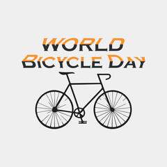 World Bicycle Day Typography t-shirt design	
