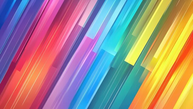 Colorful background vector with vibrant gradient lines and geometric shapes on a white background for presentation or banner design template Generative AI