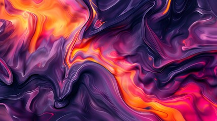 Obraz premium Elegant Abstract Fluid Designs in Soft Hues and Bold Gradients: A Modern Visual Collection