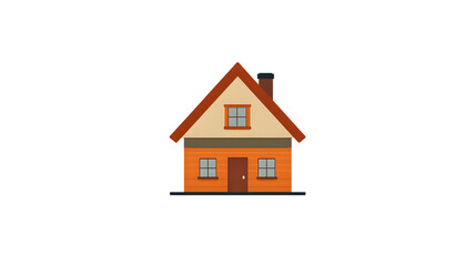 A cozy home with a warm orange exterior and a welcoming brown door perfect for family living o