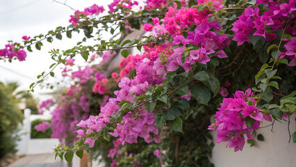 Bougainvillea glabra, the lesser bougainvillea or paperflower,[3] is the most common species of bougainvillea used for bonsai.[4] The epithet 'glabra' comes from Latin and means "bald