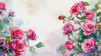 watercolor botanical Lilly flowers texture template background.Elegant wedding invitation card background . Minimal hand painted Design for wedding or Valentine's Day