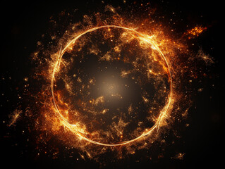 The sun, a fiery star in the vast universe, illuminates the global darkness of space