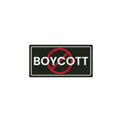 Fototapeta premium Boycott Poster Stock Vector.