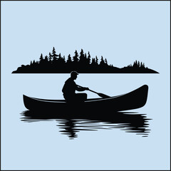 Canoe Outline, Nature Escape