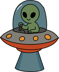 alien in ufo