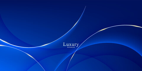 blue abstract background with luxury golden elements vector modern eps10