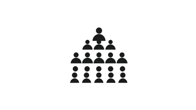 Hierarchical Structure Team Organization Chart Group of People Icon Business Graphic Manage