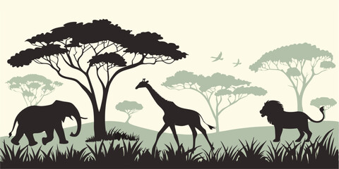 animals in the grass