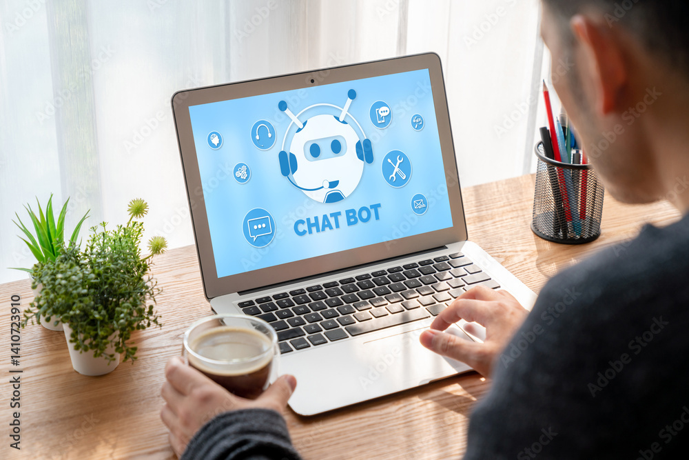 Poster chatbot software application for modish online business that automatically reply to customer questio
