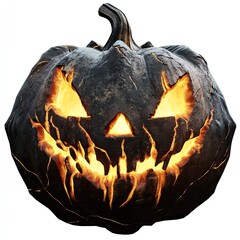 Fototapeta premium Glowing Stone Jackolantern.