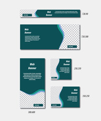 this is a clean clear and modern Web banner design 