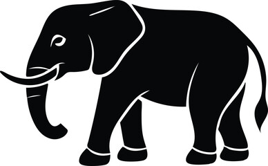 elephant silhouette vector illustration 