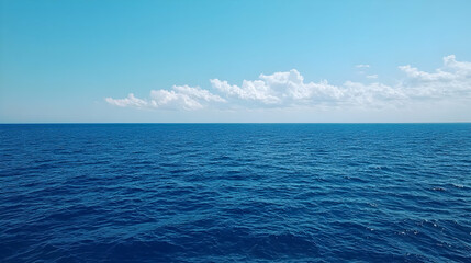 Fototapeta premium Vast Ocean Horizon With Clouds