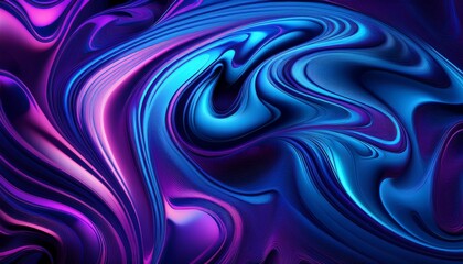 Obraz premium Liquid color background design Fluid purple blue gradient shapes