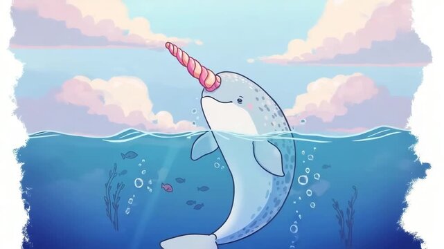 Cute Narwhal Animation