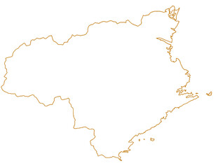 徳島県　地図　白　イラスト