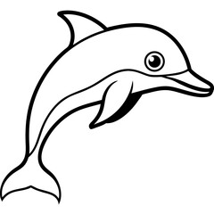 Obraz premium Dolphin Head Vector - Animal Illustration Design File for Graphics