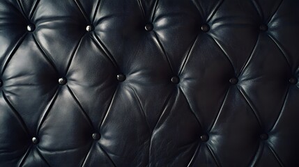 Dark Luxury Black Leather Upholstery Texture Background