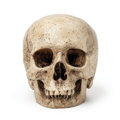 Obraz premium Anatomical human skull isolated on white background concept
