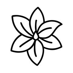 amaryllis flower line drawn vector art - illustration amaryllis flower isolated transparent background