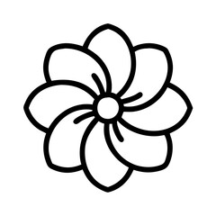 anemone flower line drawn vector art - illustration anemone flower isolated transparent background