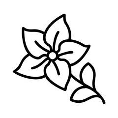 bougainvillea flower line drawn vector art - illustration bougainvillea flower isolated transparent background