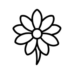 coreopsis flower line drawn vector art - illustration coreopsis flower isolated transparent background