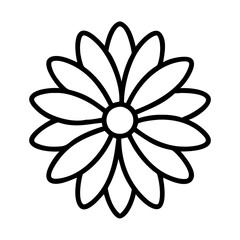 coreopsis flower line drawn vector art - illustration coreopsis flower isolated transparent background