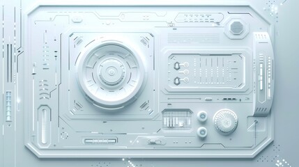 Obraz premium Blurred modern control panel abstract technology background