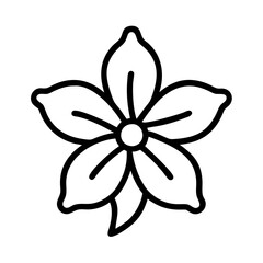 creeping phlox flower line drawn vector art - illustration creeping phlox flower isolated transparent background