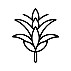 crocosmia flower line drawn vector art - illustration crocosmia flower isolated transparent background