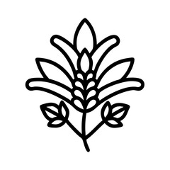 crocosmia flower line drawn vector art - illustration crocosmia flower isolated transparent background