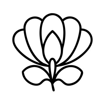 recommend clip art: cyclamen flower line drawn vector art - illustration cyclamen flower isolated transparent background