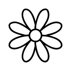 daisy flower line drawn vector art - illustration daisy flower isolated transparent background