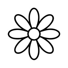 daisy flower line drawn vector art - illustration daisy flower isolated transparent background
