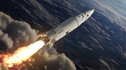 Rocket Launch Through Earth's Atmosphere A Stunning Ascent into Space
