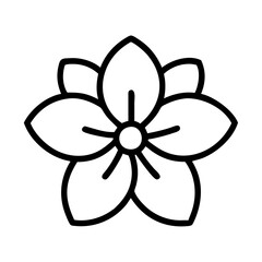 jasmine flower line drawn vector art - illustration jasmine flower isolated transparent background