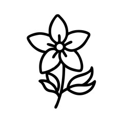 larkspur flower line drawn vector art - illustration larkspur flower isolated transparent background