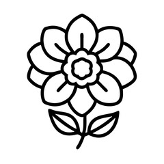 peony flower line drawn vector art - illustration peony flower isolated transparent background