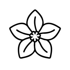 phlox flower line drawn vector art - illustration phlox flower isolated transparent background