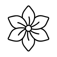 phlox flower line drawn vector art - illustration phlox flower isolated transparent background