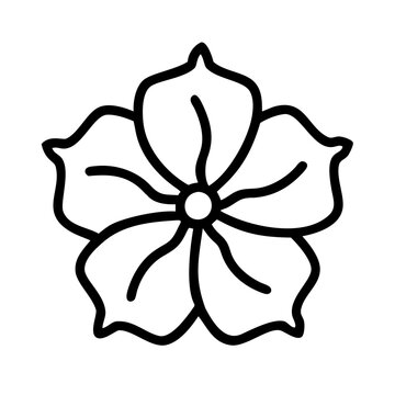 recommend clip art: petunia flower line drawn vector art - illustration petunia flower isolated transparent background