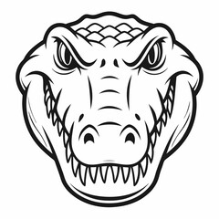 High-quality crocodile head vector design for wildlife and animal-themed digital projects.